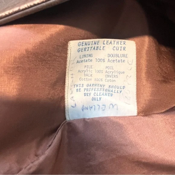 Vintage Olympic Long Leather Coat, Removable Faux Fur Liner - Picture 15 of 16